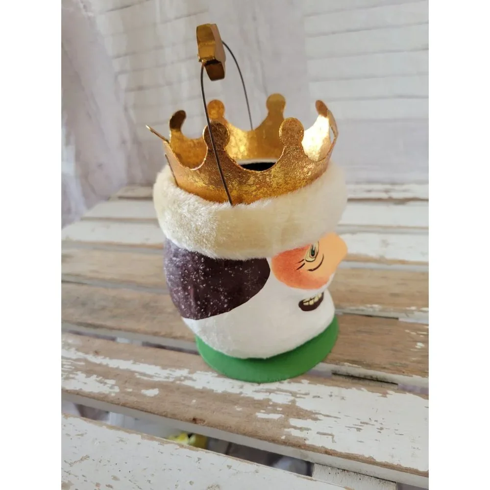 Dept 56 King‎ bucket bag paper mache lantern decor unique